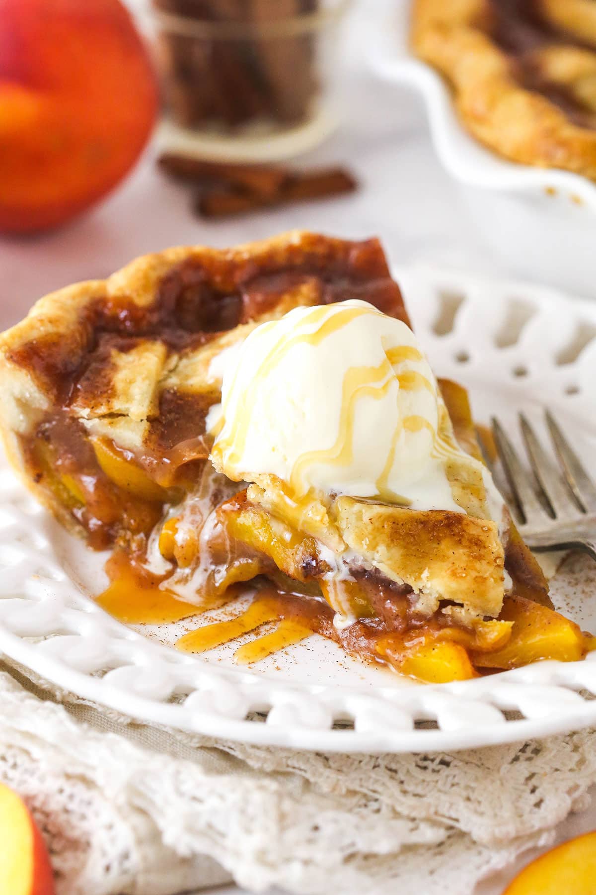 Easy Peach Pie - With the BEST Flaky, Buttery Crust