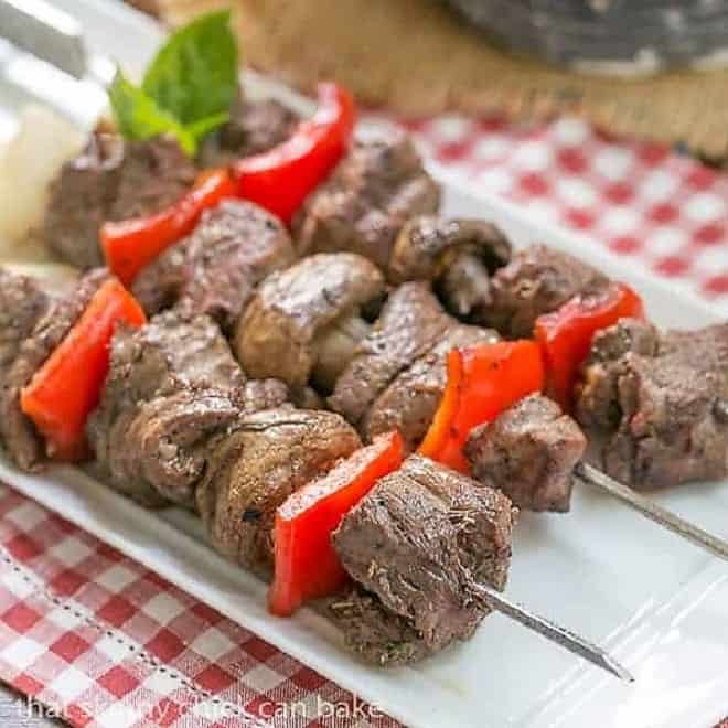 Steak Kabobs - With a Flavorful Marinade - That Skinny Chick Can Bake