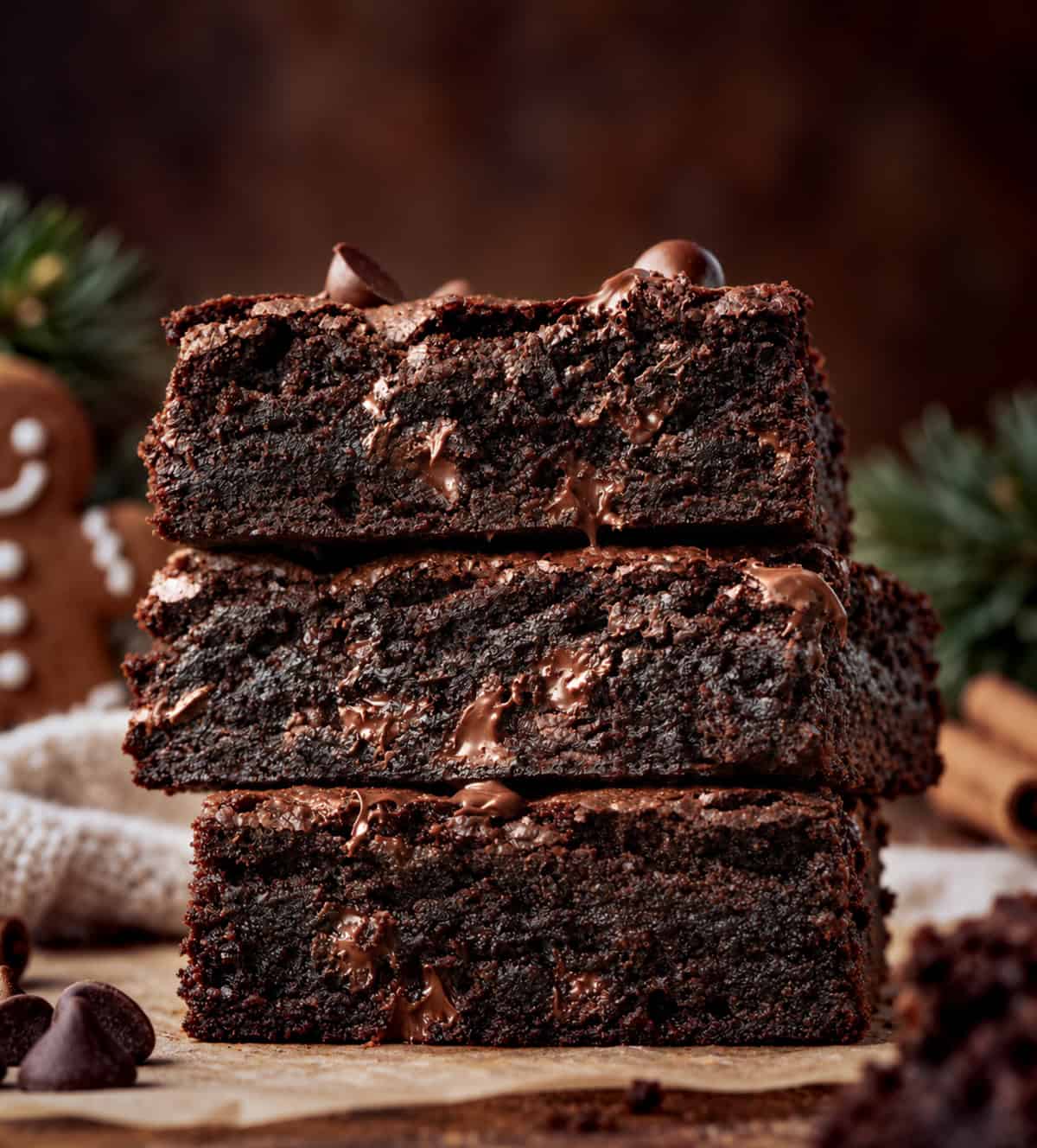 Chocolate Gingerbread Brownies
