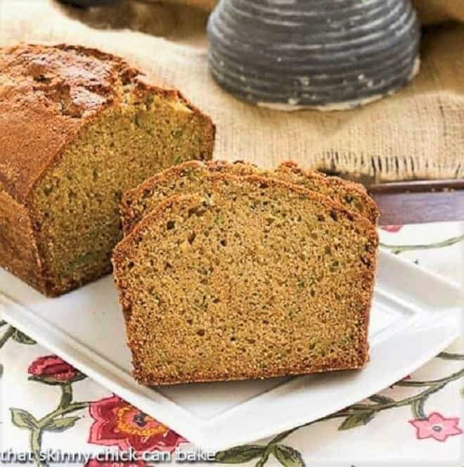 Sugar Crusted Zucchini Bread - That Skinny Chick Can Bake