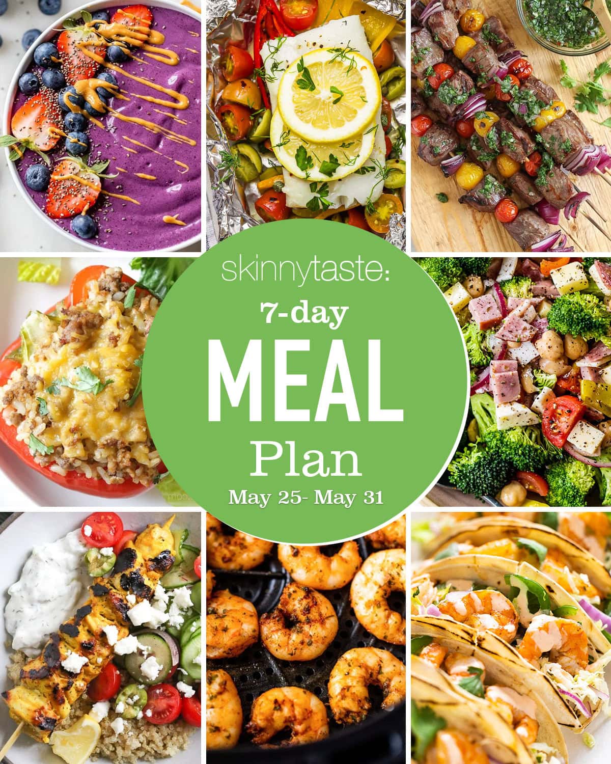 Free 7 Day Healthy Meal Plan (May 25-31)