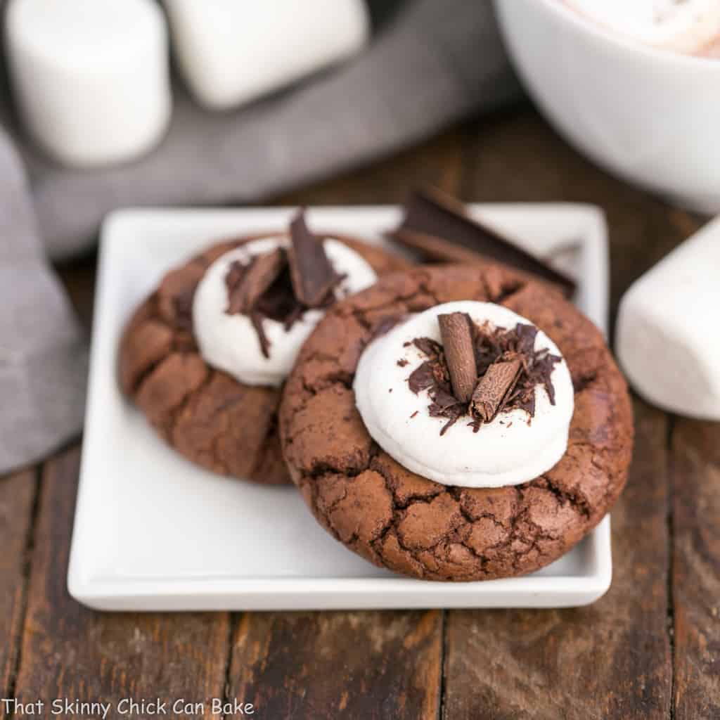 Hot Chocolate Cookies - Fun & Festive! - That Skinny Chick Can Bake