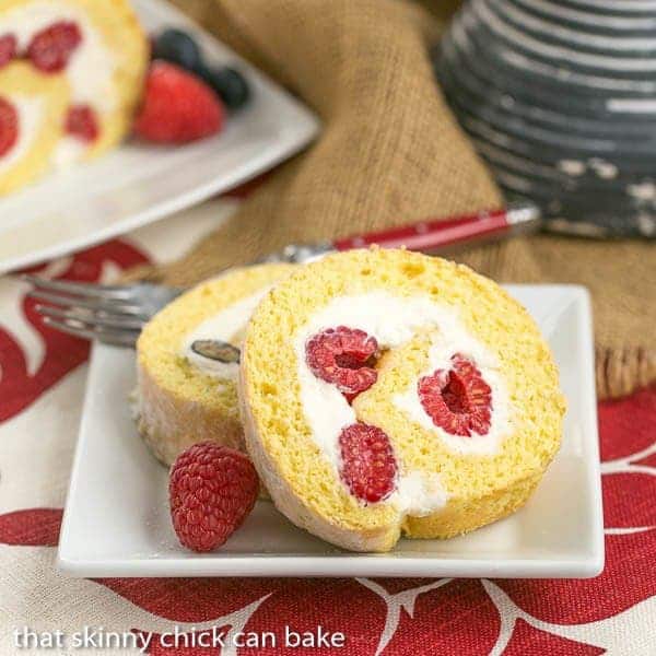Berry Mascarpone Roulade - A Tasty Summer Dessert - That Skinny Chick Can Bake