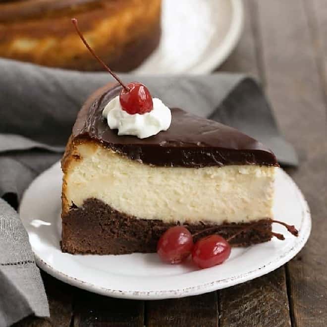 Hot Fudge Brownie Cheesecake - 3 Rich Layers! - That Skinny Chick Can Bake