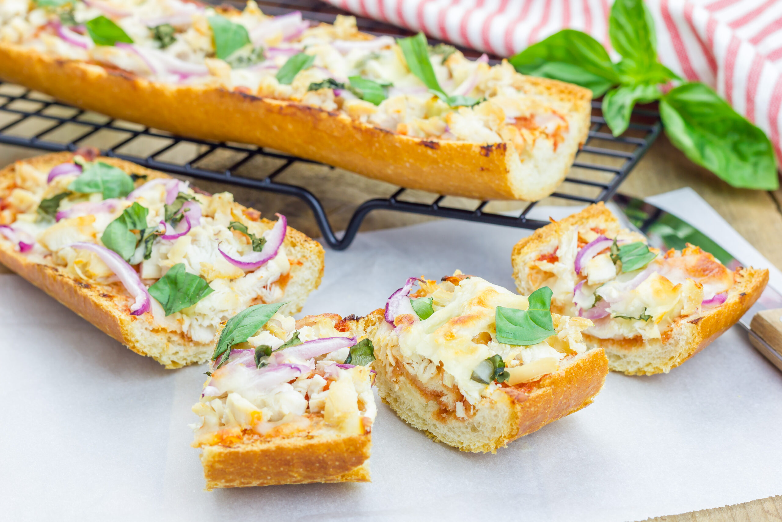 French Bread BBQ Chicken Pizza