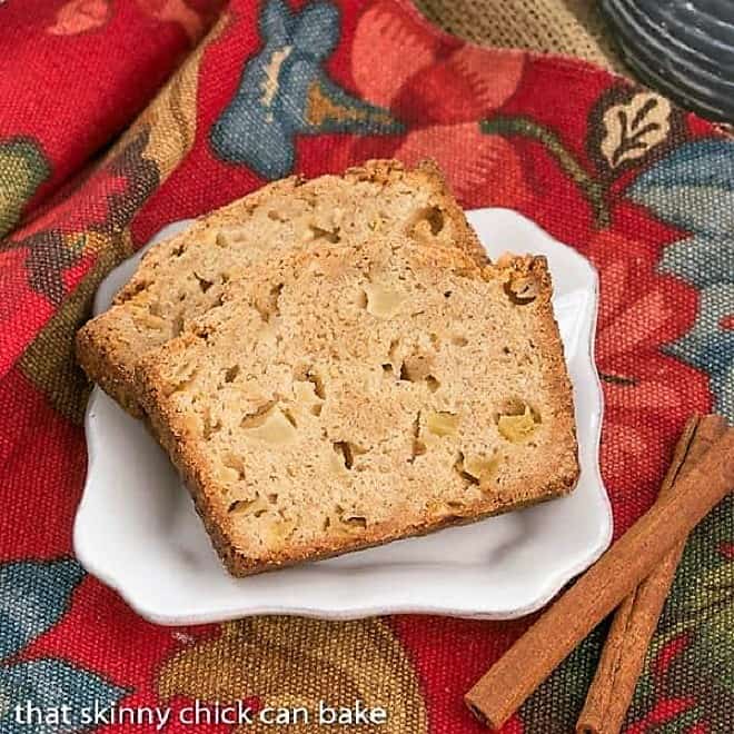 Apple Bread Recipe - Fall Comfort Food! - That Skinny Chick Can Bake