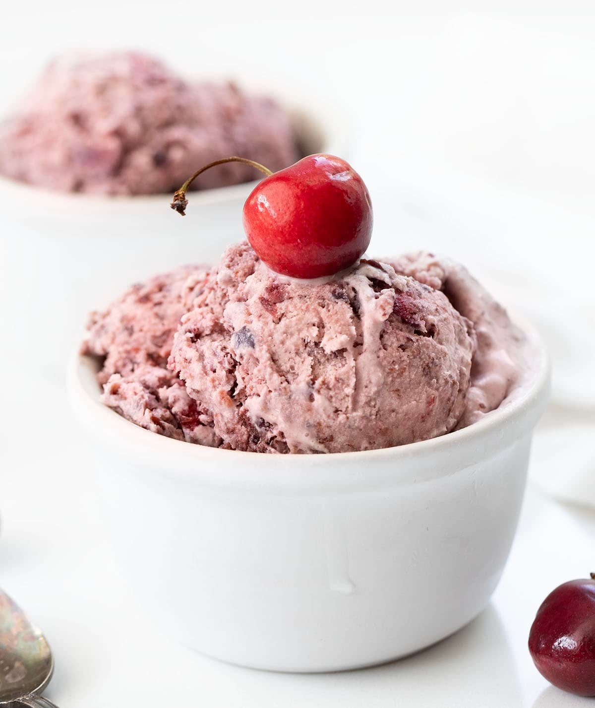 Cherry No Churn Ice Cream