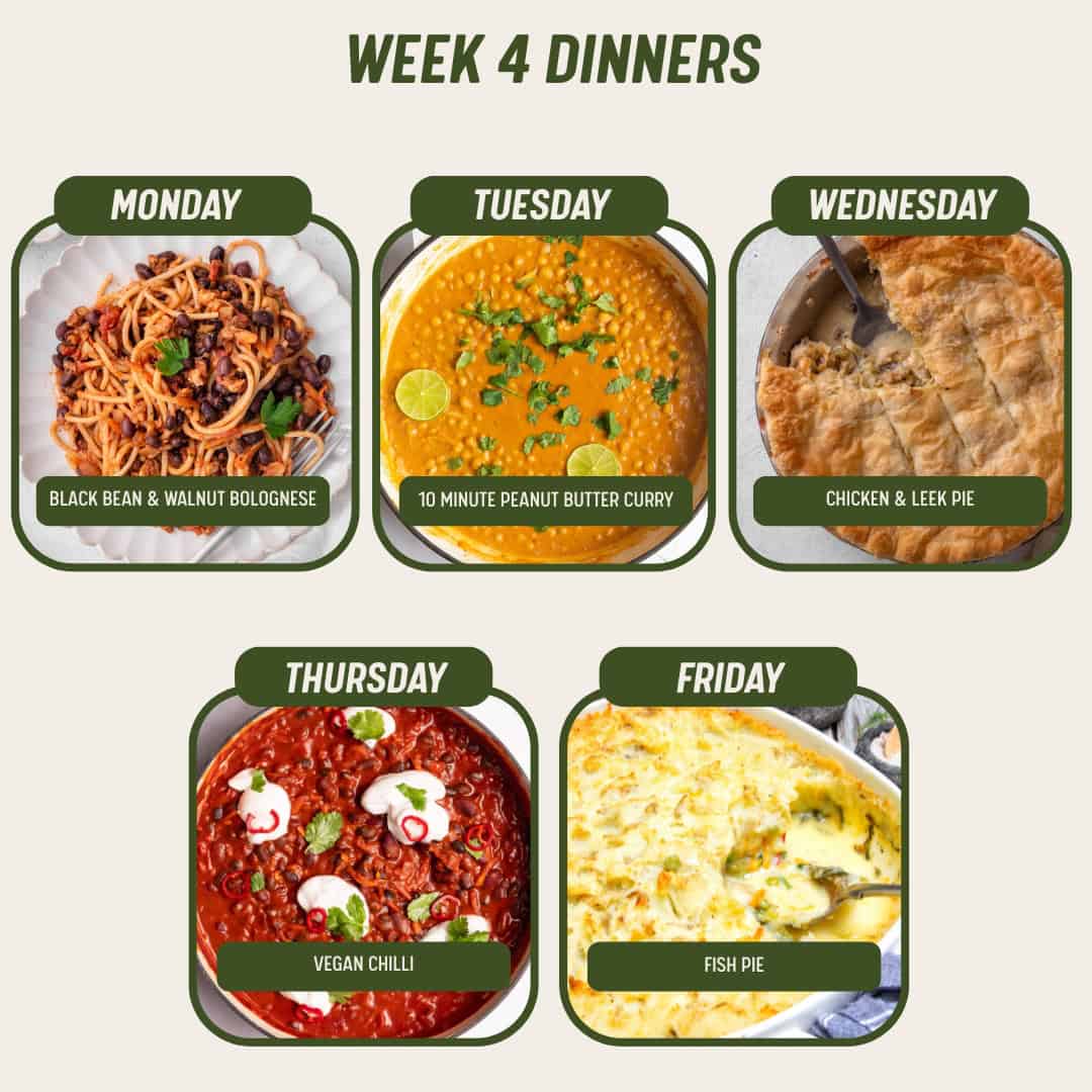Week 4 Dinners - 2/2/26