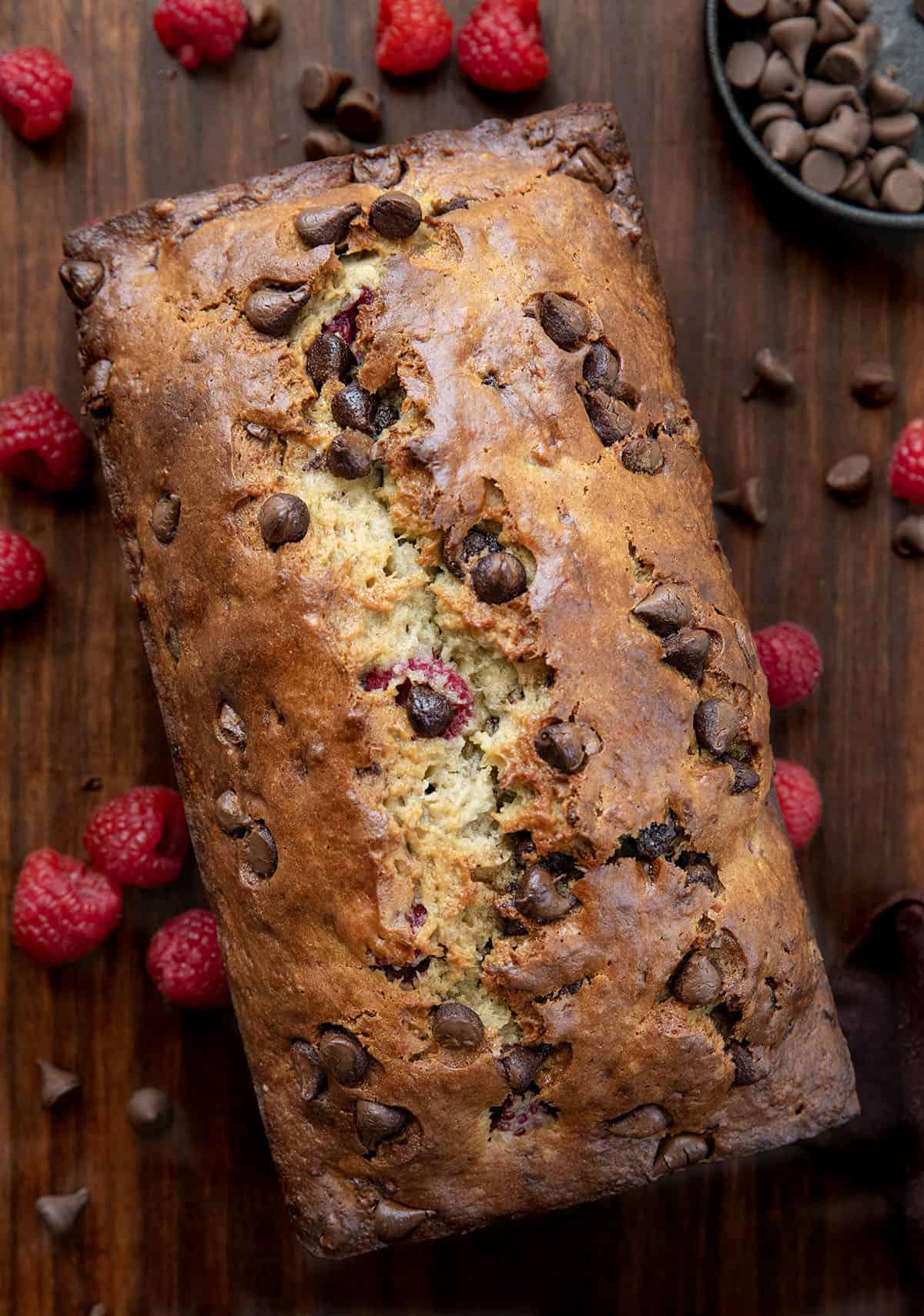 Chocolate Raspberry Banana Bread