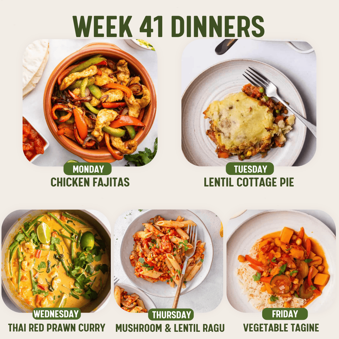 Week 41 Dinners - 19/10/26