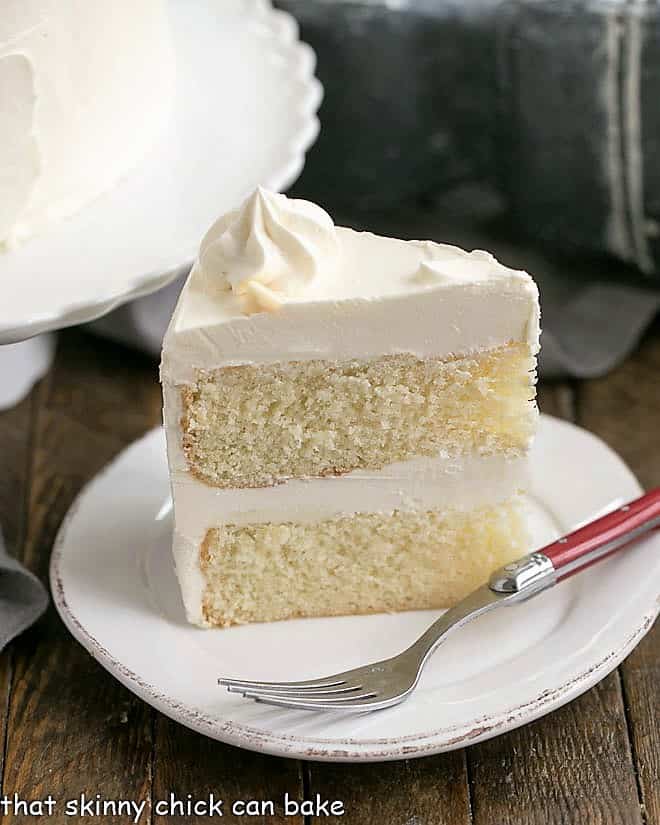 Classic White Layer Cake with White Chocolate Buttercream