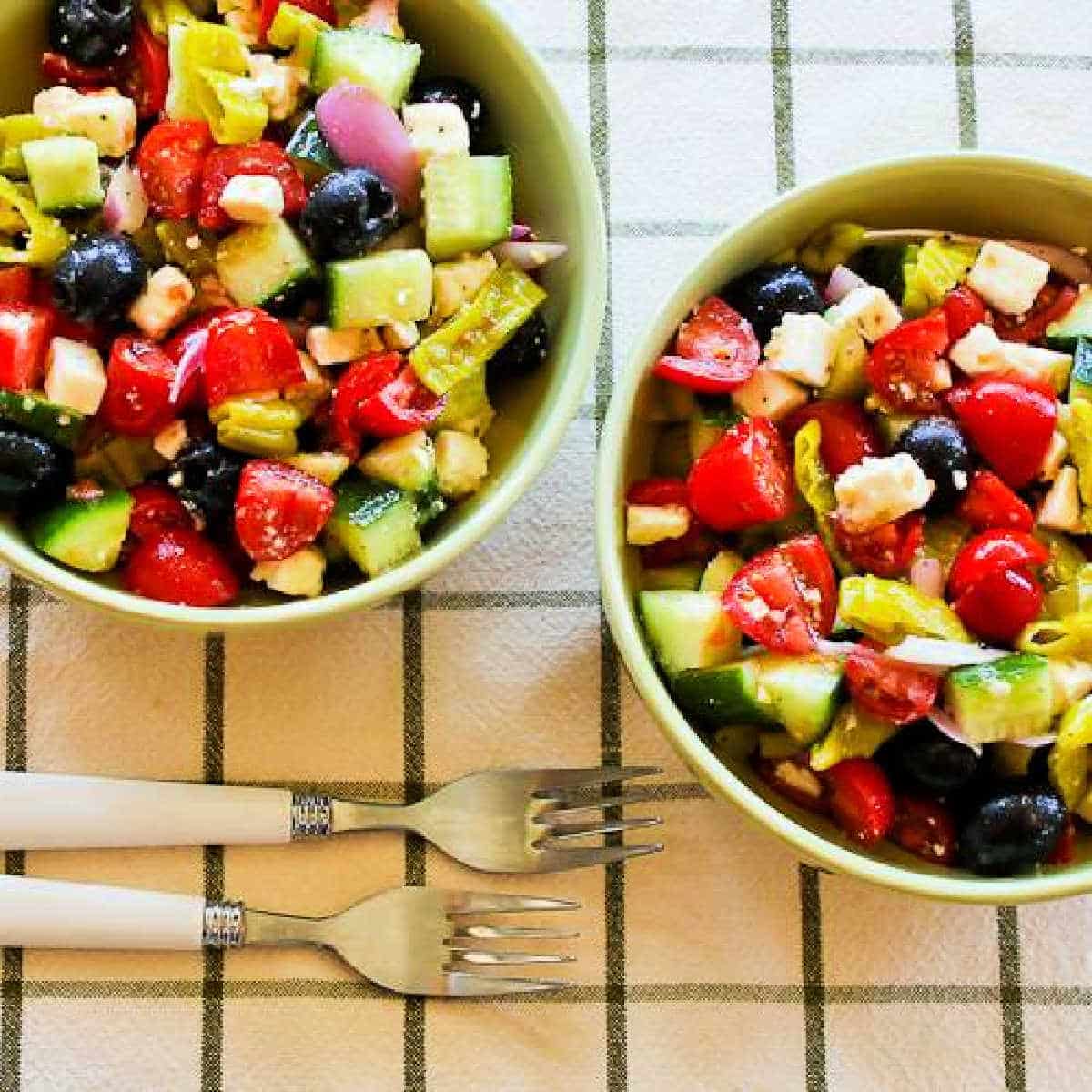 Chopped Greek Salad with Peperoncini