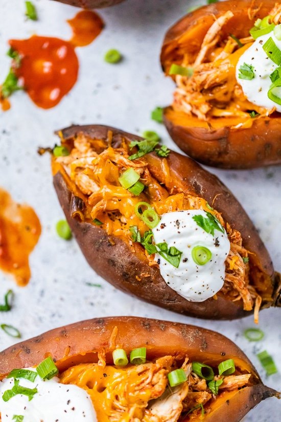 Slow Cooker Chicken Enchilada Stuffed Sweet Potatoes Slow Cooker Chicken Enchilada Stuffed Sweet Potatoes