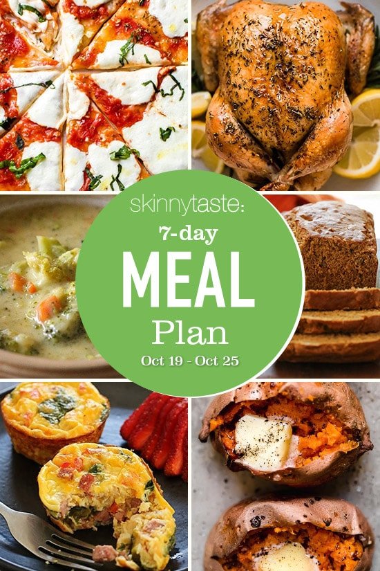 7 Day Healthy Meal Plan (Oct 19-25) 7 Day Healthy Meal Plan (Oct 19-25)