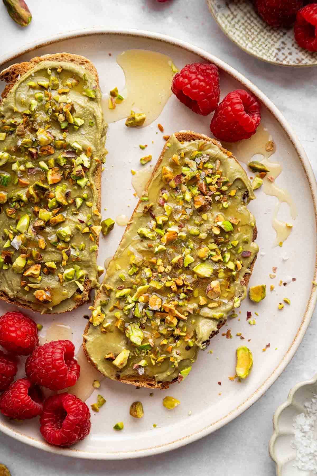 Pistachio Toast (Community Goods copycat) - Dessert for Two
