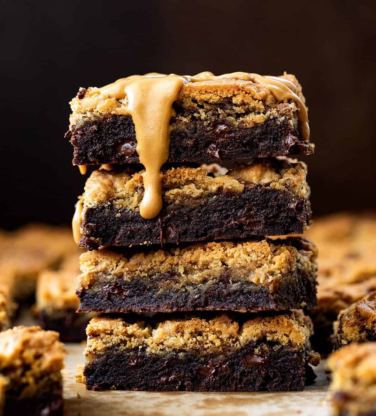 Sheet Pan Peanut Butter Brookies