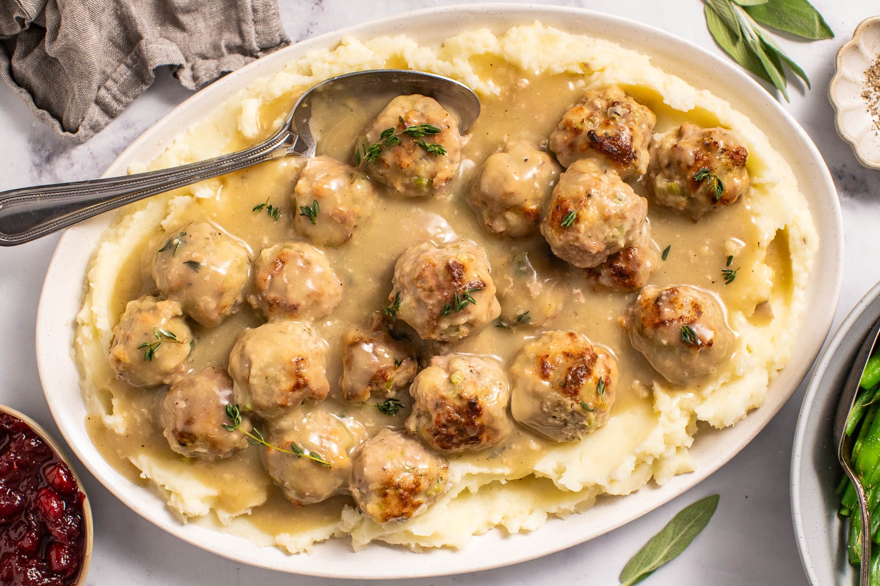 Thanksgiving Dinner in a Meatball!