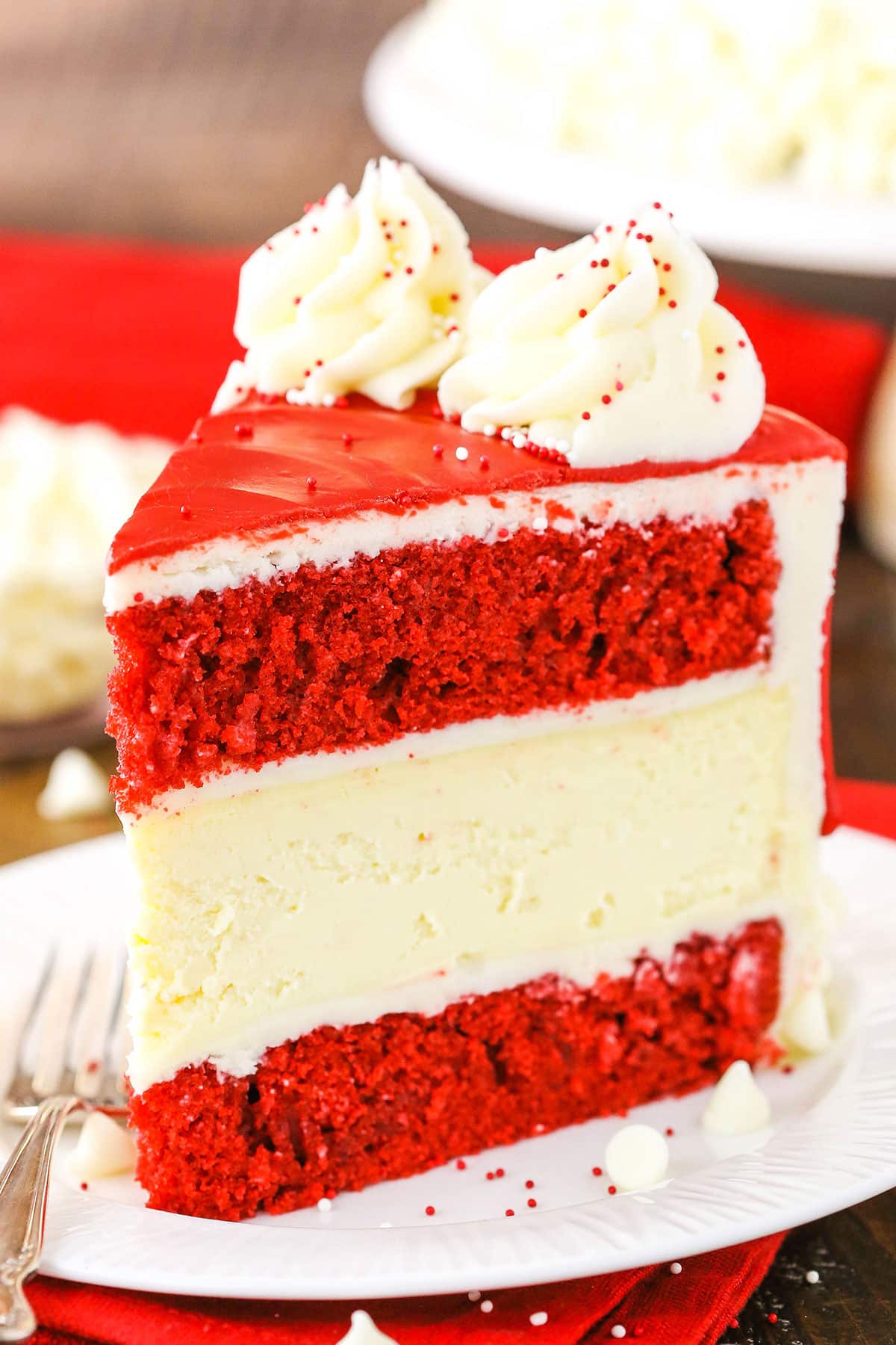 Red Velvet Cheesecake Cake - Decadent Valentine