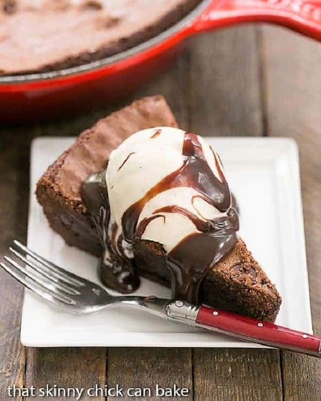 Fudgy Skillet Brownies - Decadent & Delicious! - That Skinny Chick Can Bake