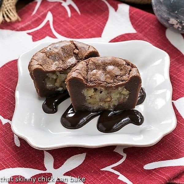 German Chocolate Brownie Cupcakes - So Rich! - That Skinny Chick Can Bake