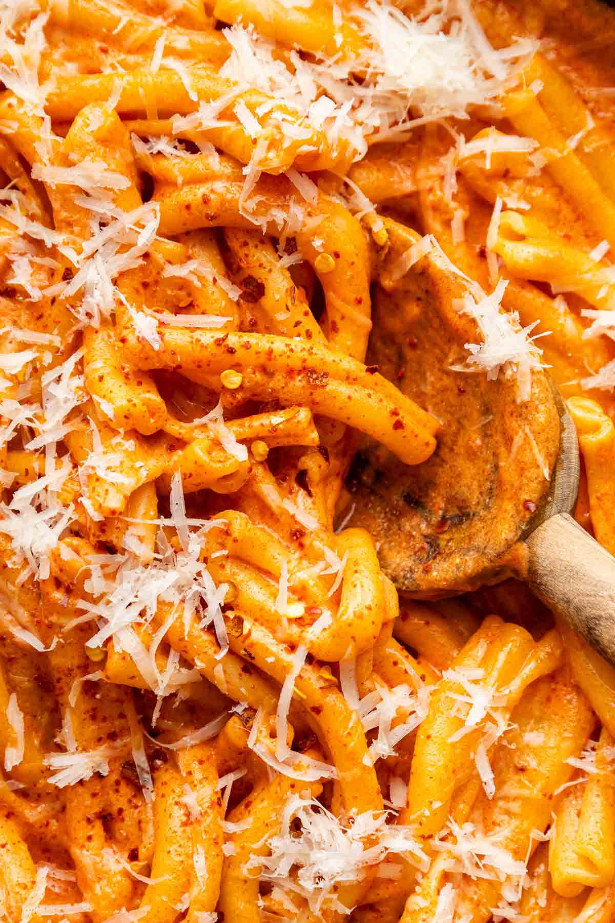 Vodka Pasta with Casarecce Pasta - Dessert for Two