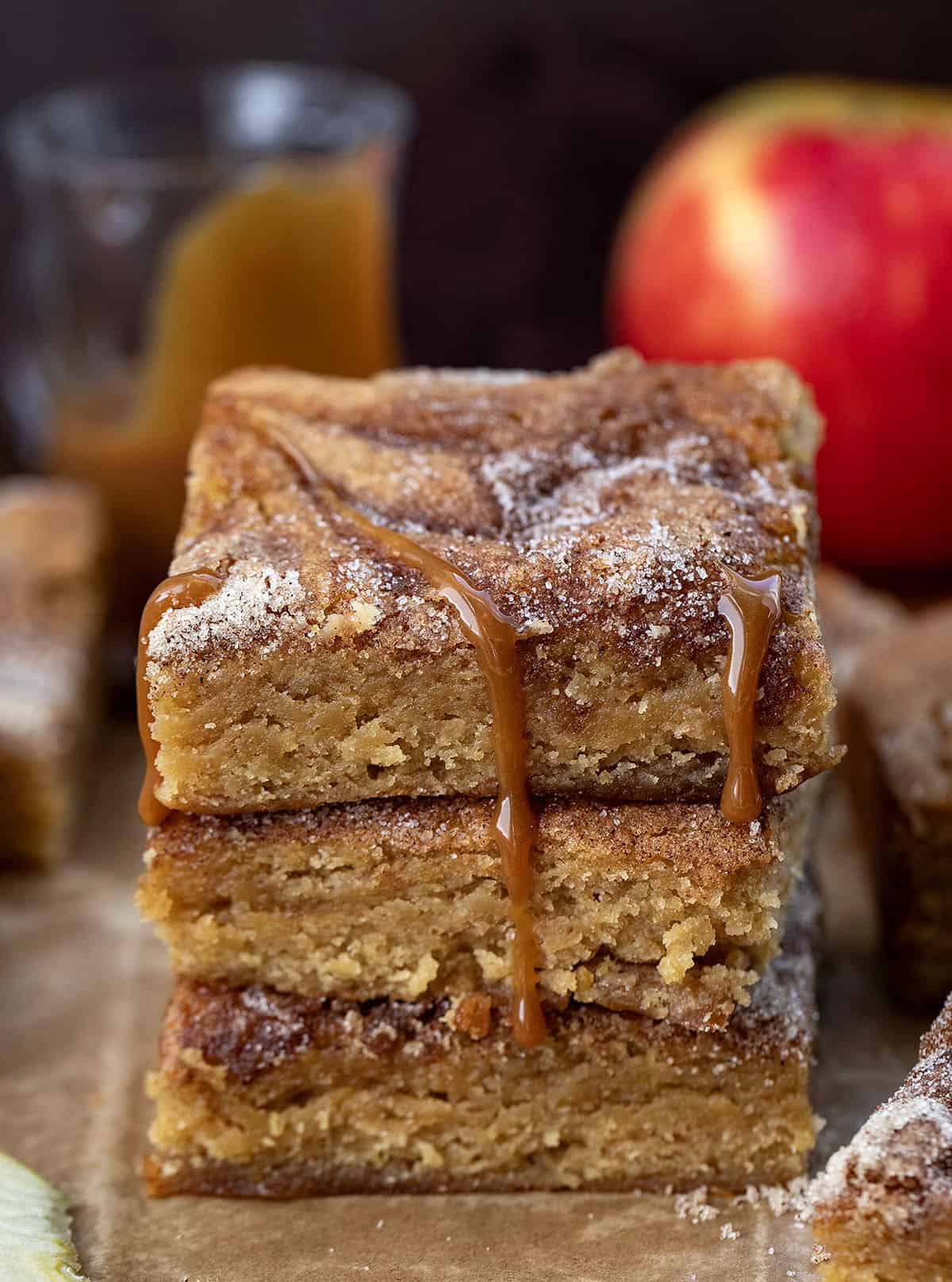 Caramel Apple Cider Blondies