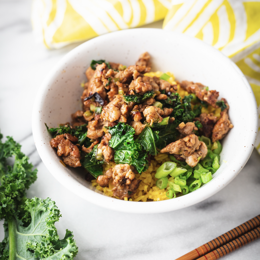 Pork and Kale Bowls