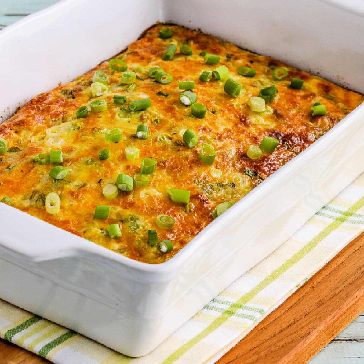 Cheesy Green Chile Breakfast Casserole