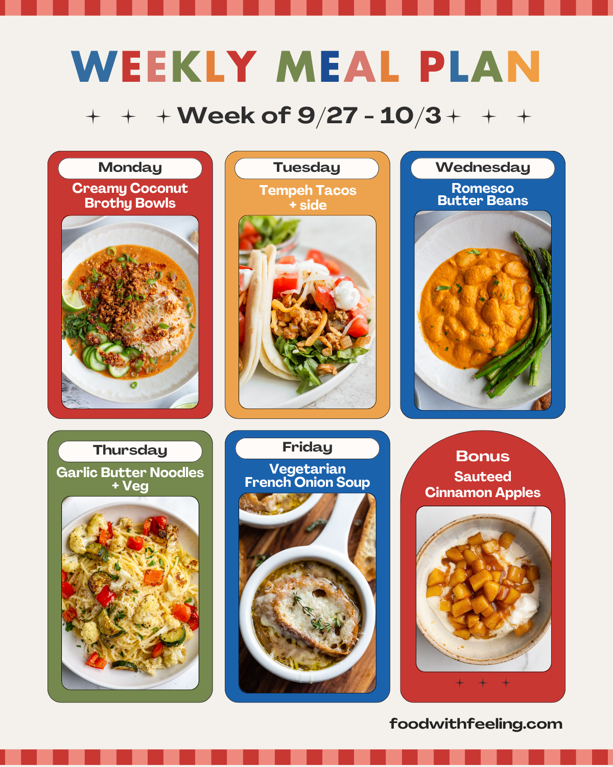 Meal Plan #55 - Food with Feeling