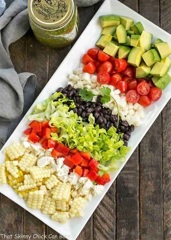Mexican Chopped Salad - Tasty and Refreshing! - That Skinny Chick Can Bake