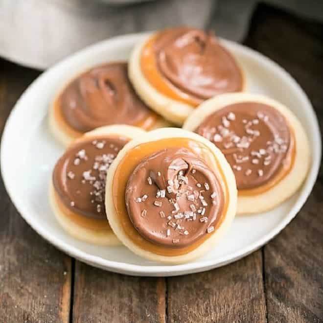Chocolate Caramel Shortbread Cookies - AKA Twix Cookies - That Skinny Chick Can Bake