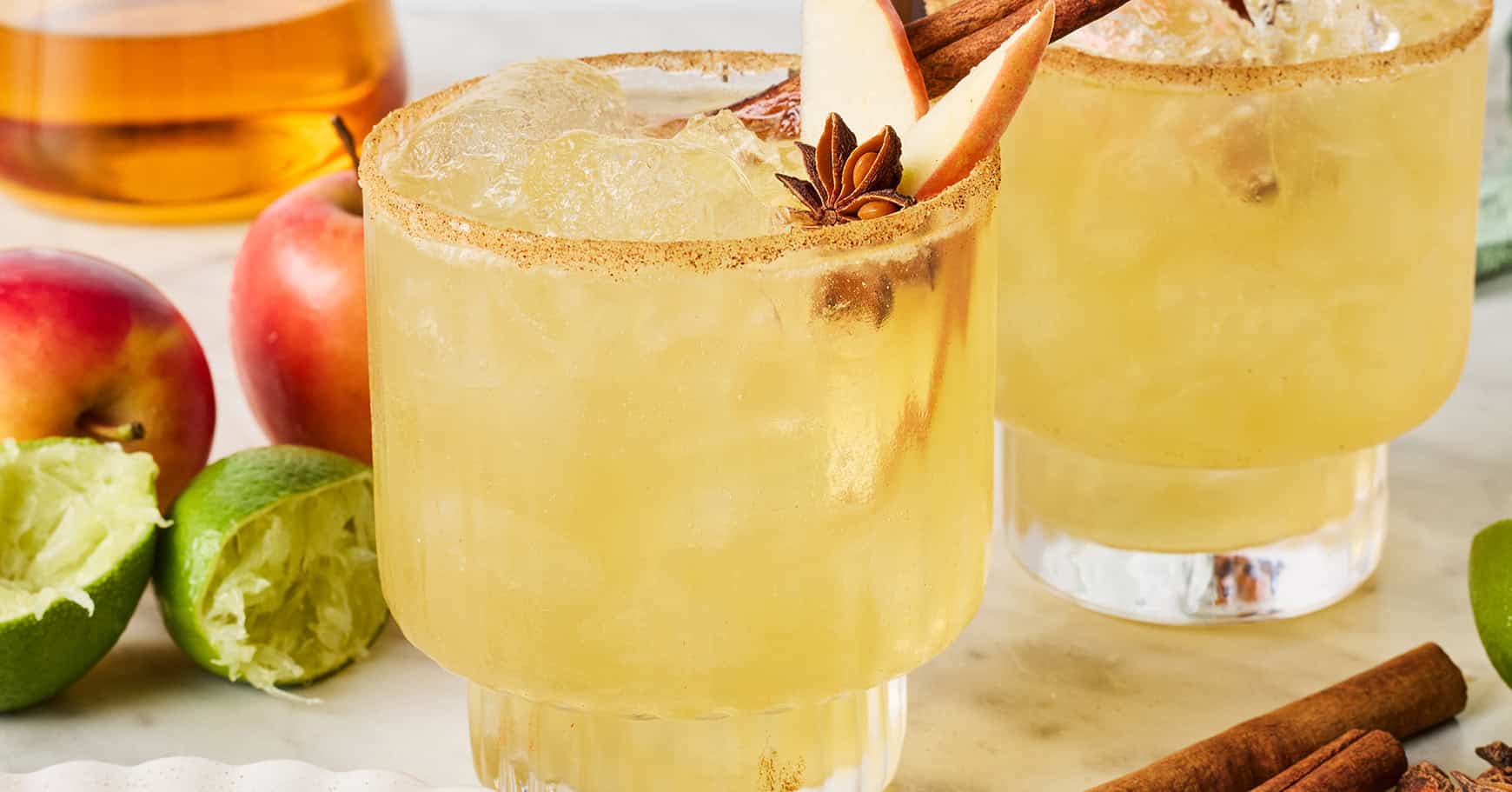 This apple cider margarita is the 4-ingredient cocktail I