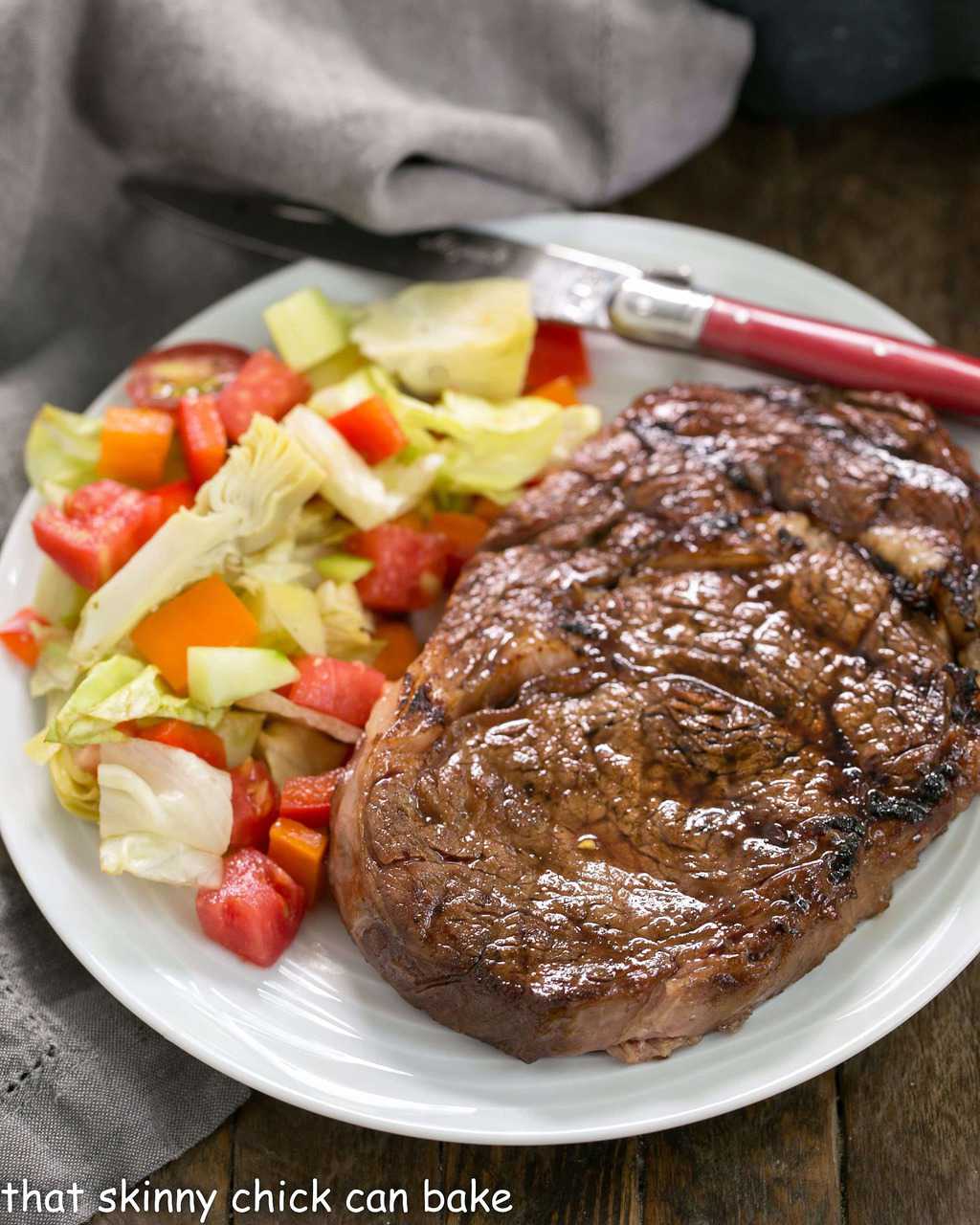 Grilled Korean Beef Steaks - With a Tasty Asian Marinade - That Skinny Chick Can Bake