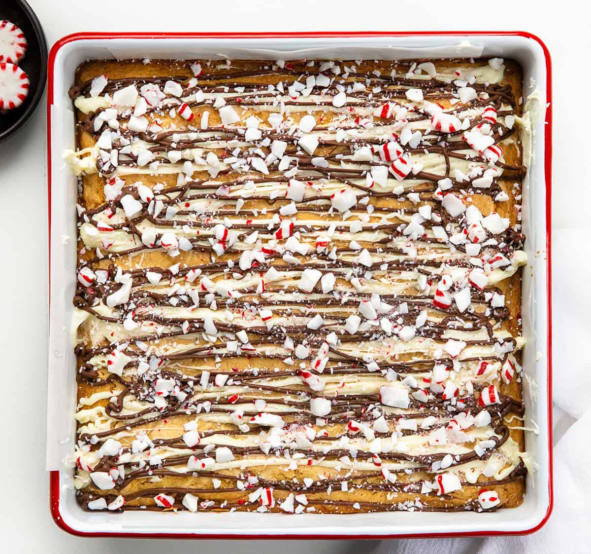 Peppermint Bark Blondies