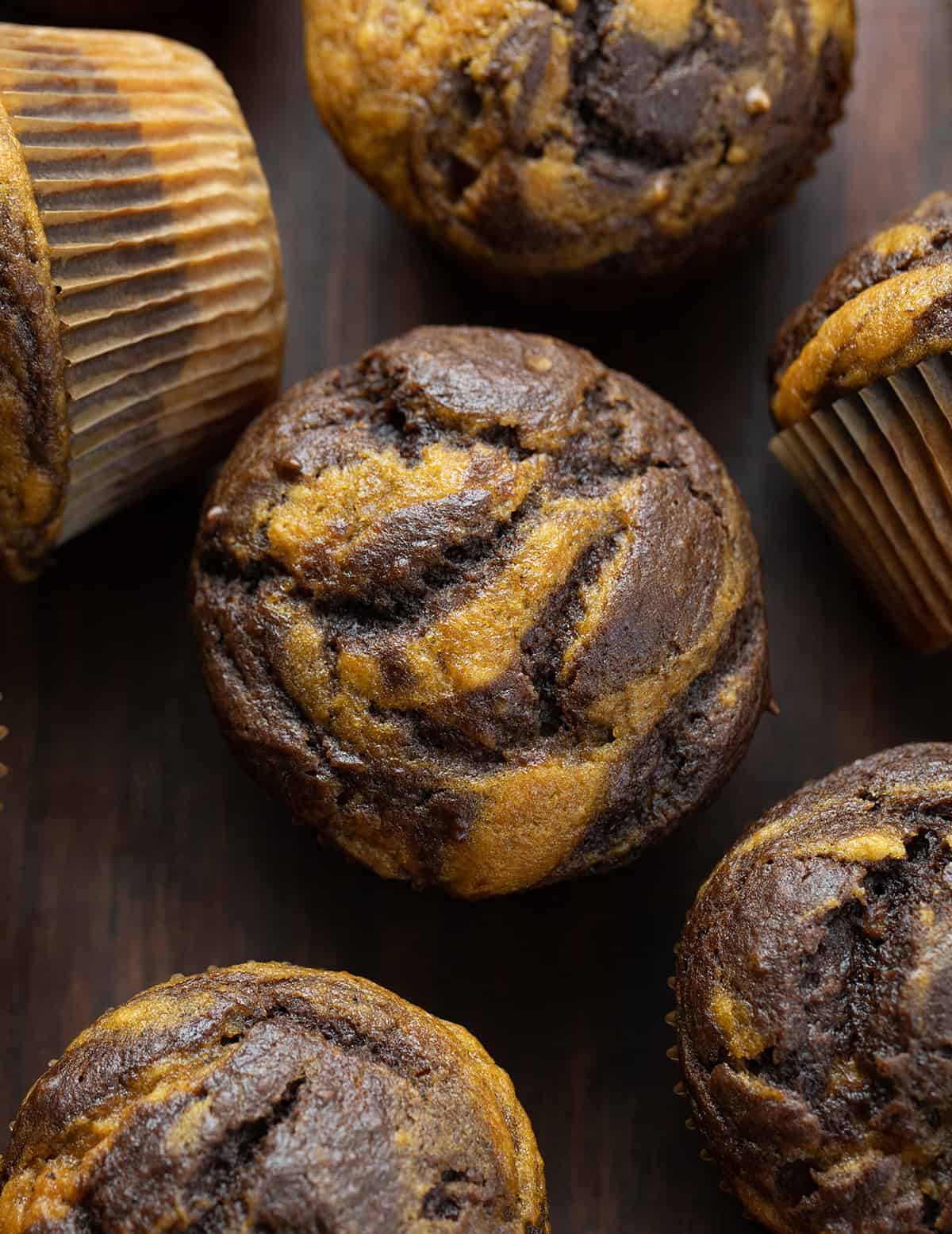 Pumpkin Chocolate Marble Muffins
