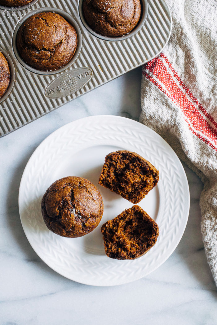 Healthy Oatmeal Gingerbread Muffins (dairy-free + gluten-free) - Making Thyme for Health