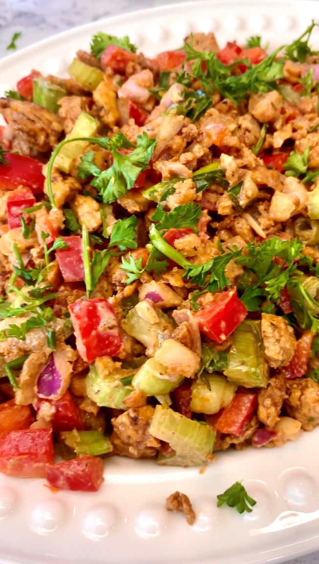Cajun Tofu Lime Tahini Salad