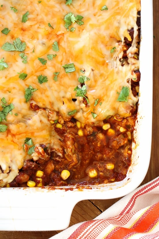 Late Summer Vegetable Enchilada Casserole