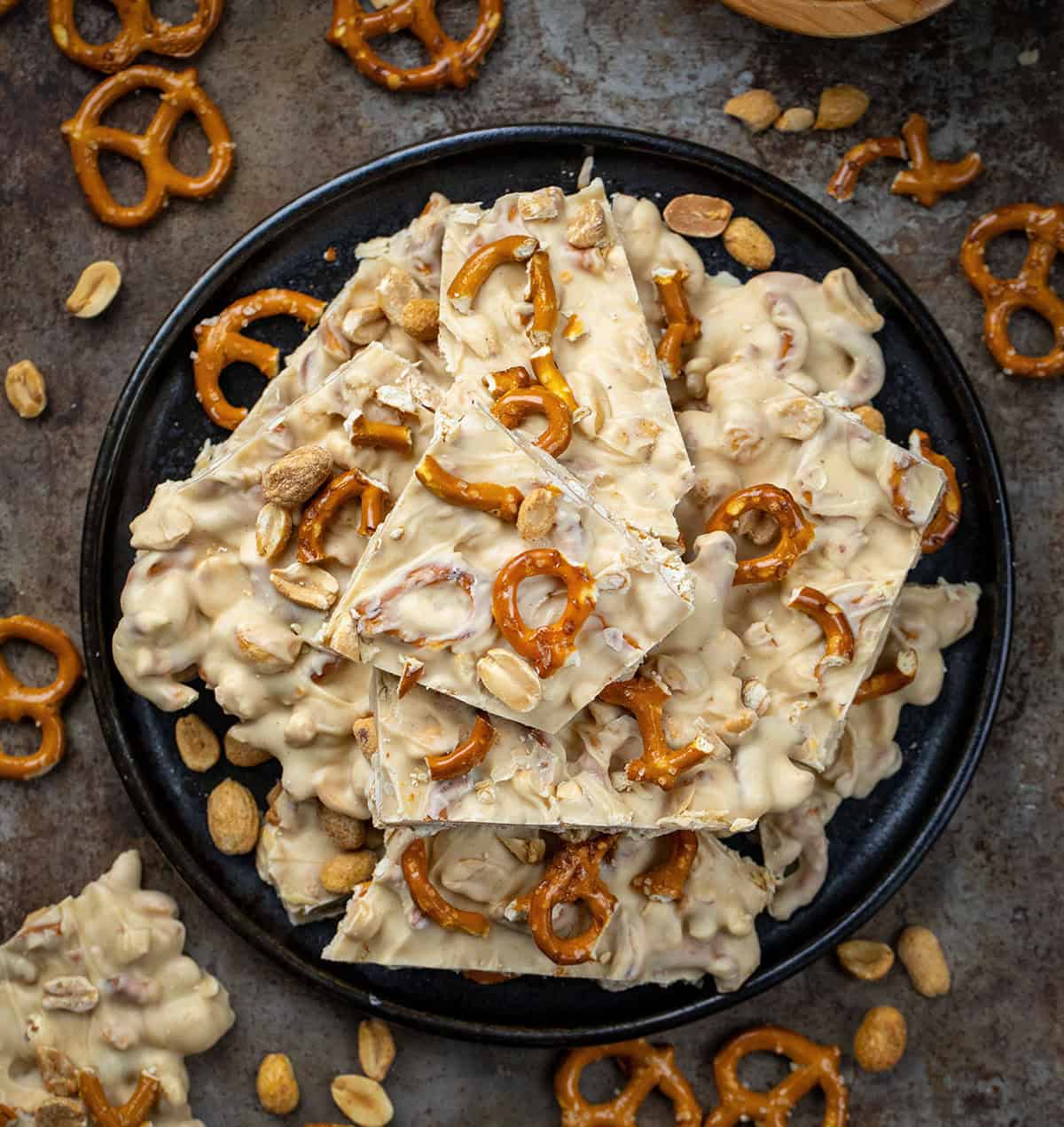 White Chocolate Peanut Butter Pretzel Bark