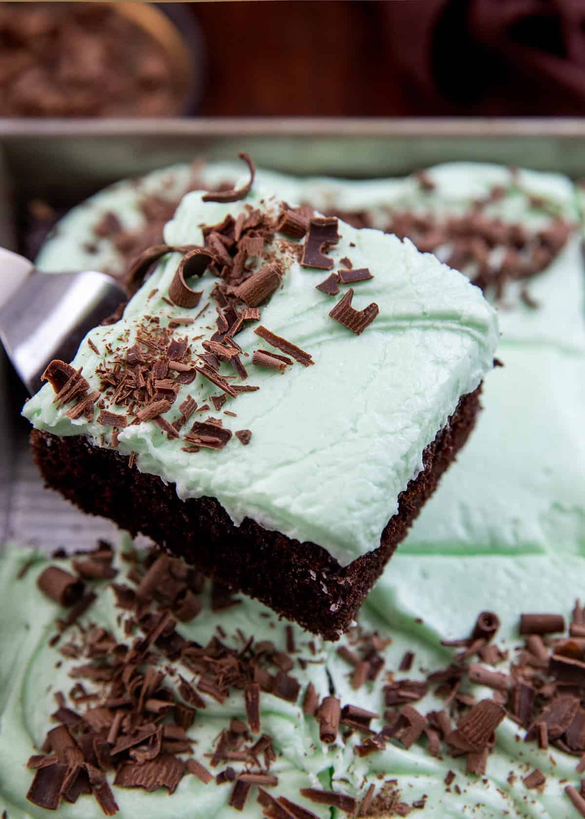 Dreamy Mint Chocolate Sheet Cake