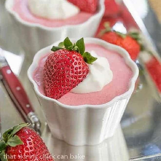 Easy Strawberry Mousse - Sweet & Luscious! - That Skinny Chick Can Bake
