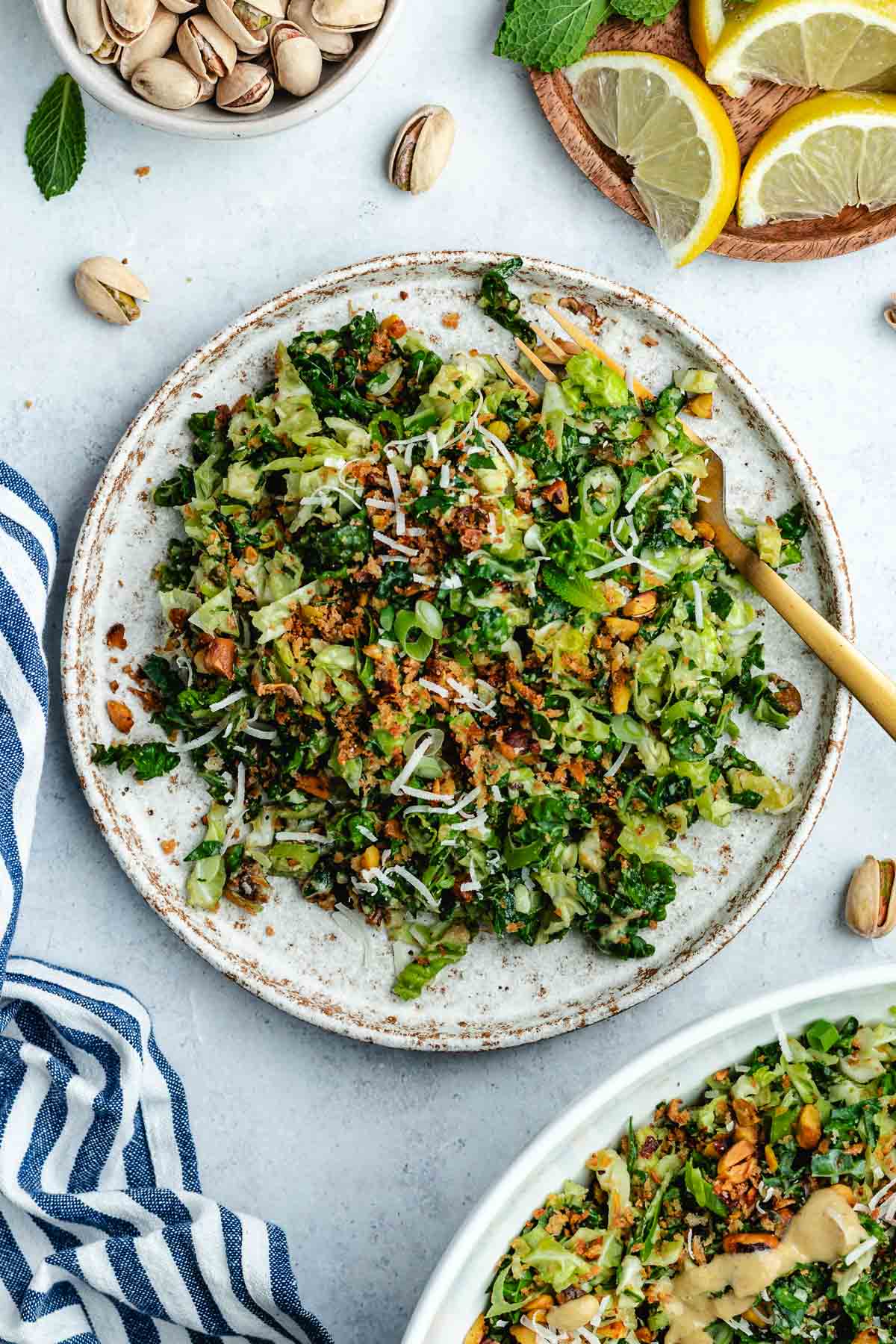 This Crunchy Kale Salad Has the Best Lemon Pistachio Dressing