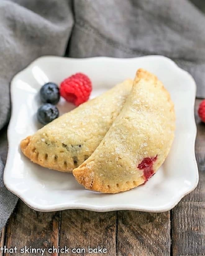 Rustic Berry Turnovers - Tasty Hand Pies! - That Skinny Chick Can Bake