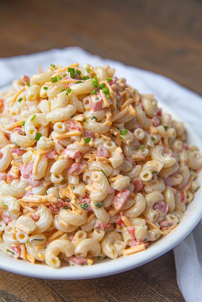 Easy Cheesy Pimento Pasta Salad - Dinner, then Dessert Easy Cheesy Pimento Pasta Salad - Dinner, then Dessert