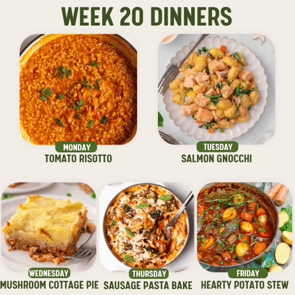 Week 20 Dinners - 25/5/26