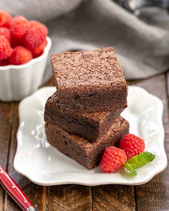 Rich Fudgy Cocoa Brownies - For Chocoholics -That Skinny Chick Can Bake