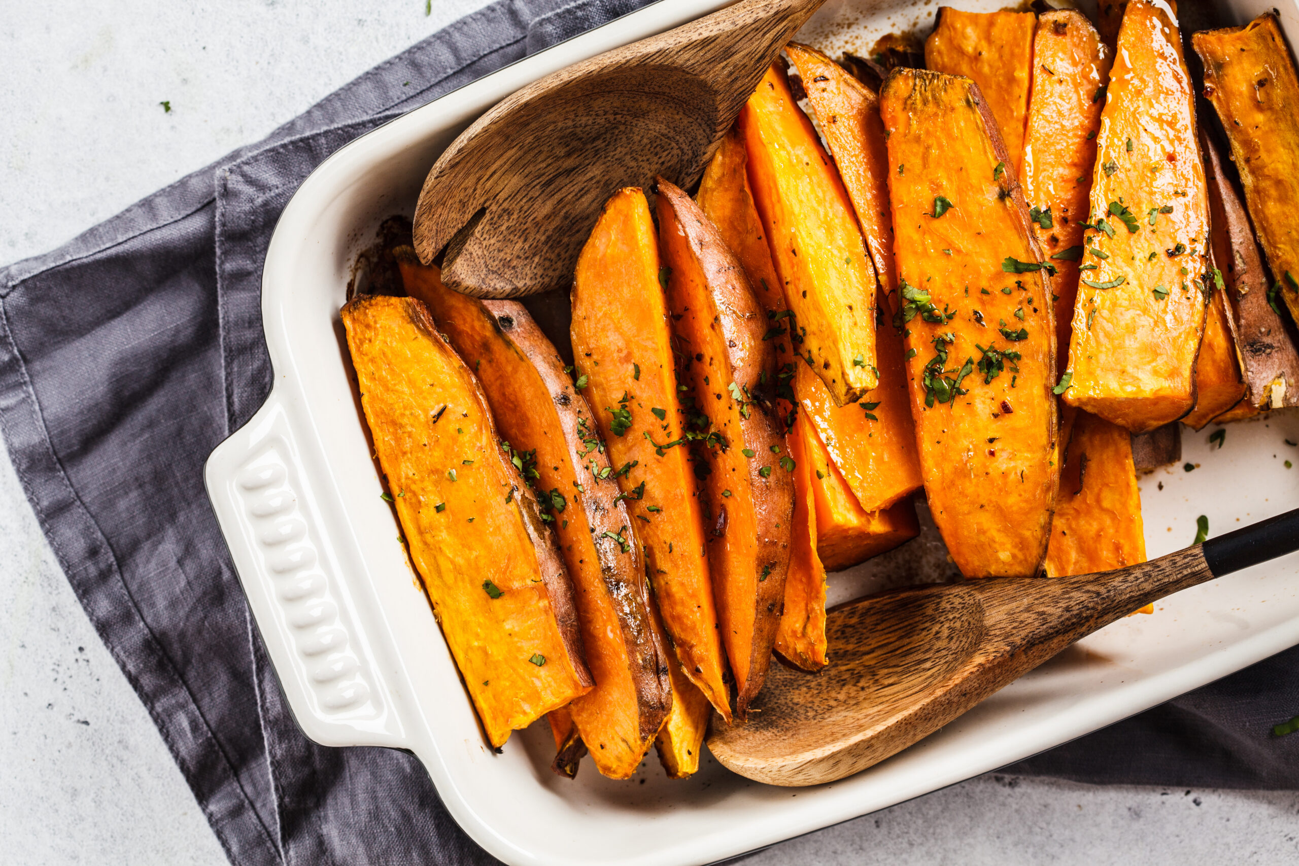 Roasted Sweet Potato Wedges