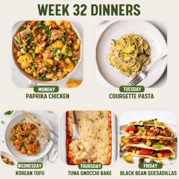 Week 32 Dinners - 17/8/26