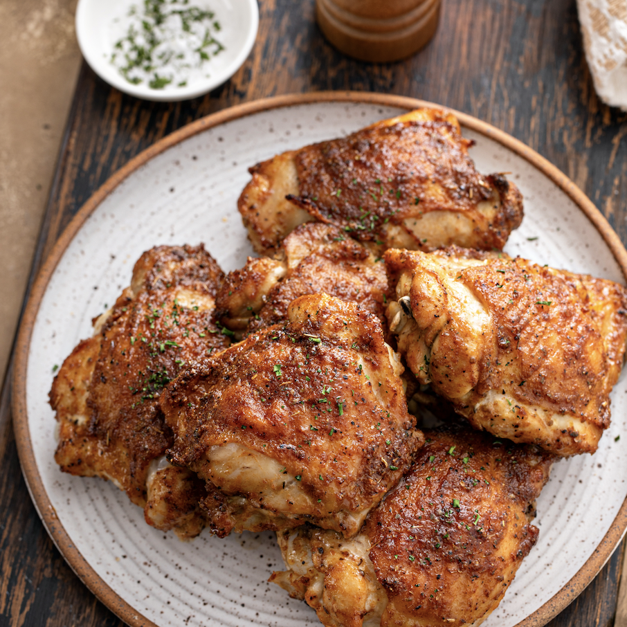 Crispy Roasted Chicken Thighs
