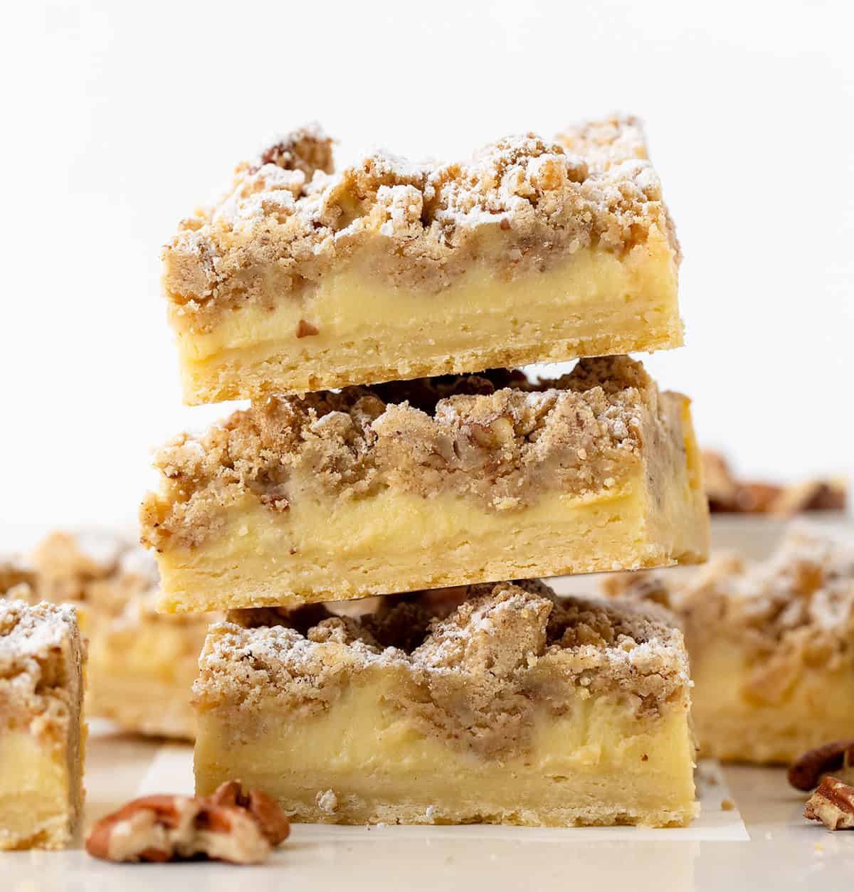 Pecan Vanilla Cream Crumb Bars